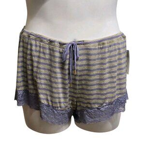 Honeydew Intimates Sleep Shorts Womens Large Striped Stretch Knit Loungewear